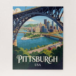 Puzzle Pittsburgh USA Trois Rivières Skyline Voyage
