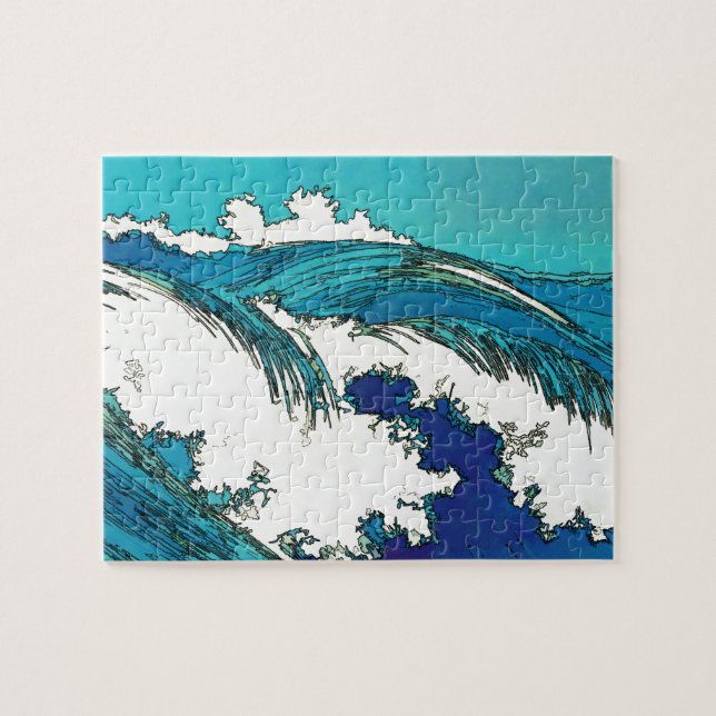 Puzzle PixDezines konen uehara vagues océaniques, 上原 (Horizontal)