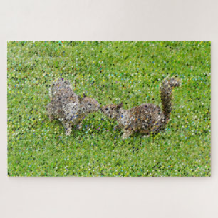 Puzzle Pixel Art - Deux écureuils