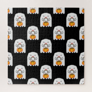 Puzzle Pixel art fantôme : Halloween motif