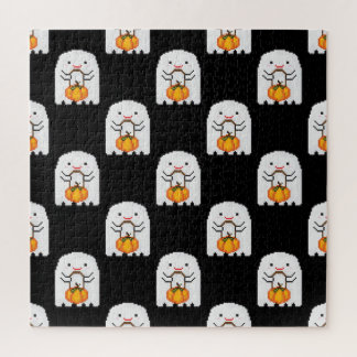 Puzzle Pixel art fantôme : Halloween motif