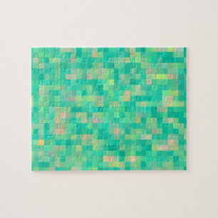 Puzzle Pixel Art Multicolor Motif