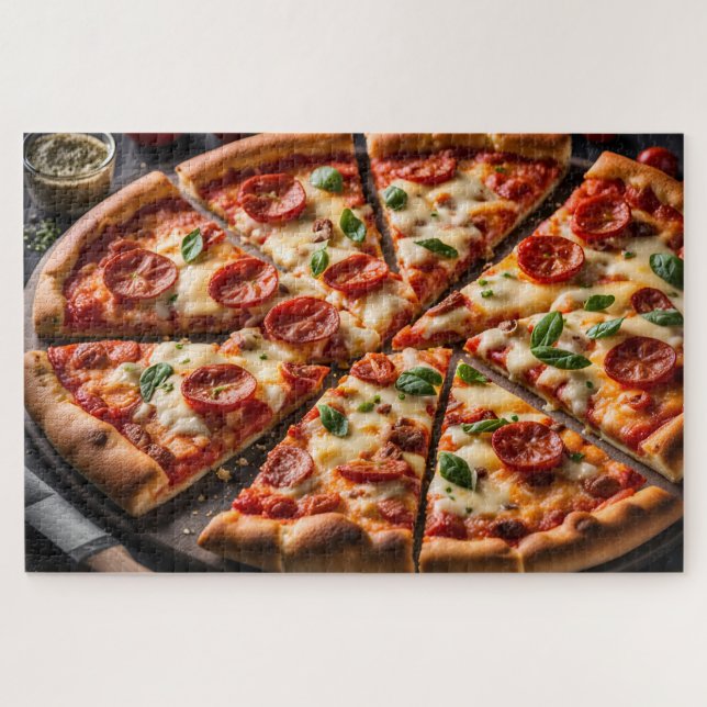 Puzzle Pizza au pepperoni et fromage (Horizontal)