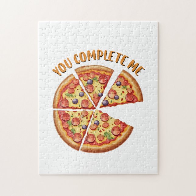 Puzzle Pizza Cadeau Valentine Vous Me Complétez (Vertical)
