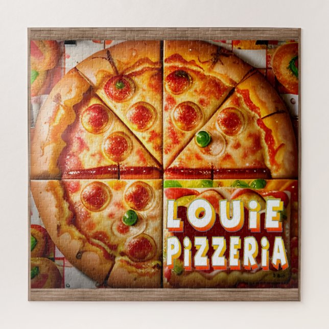 Puzzle Pizza Pizzeria Design (Vertical)