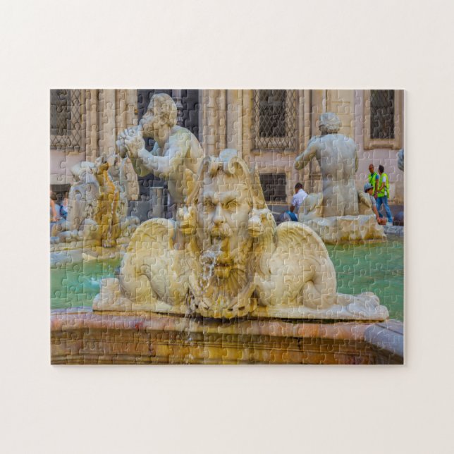 Puzzle Place Navone  Rome Italie . (Horizontal)
