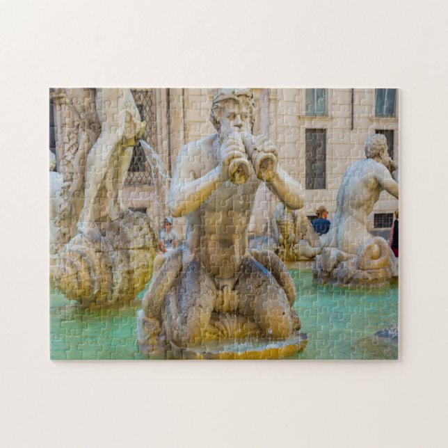 Puzzle Place Navone  Rome Italie . (Horizontal)