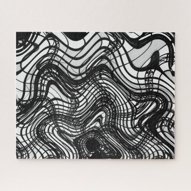 Puzzle Plafond noir et blanc onduleux, images de SVP de (Horizontal)
