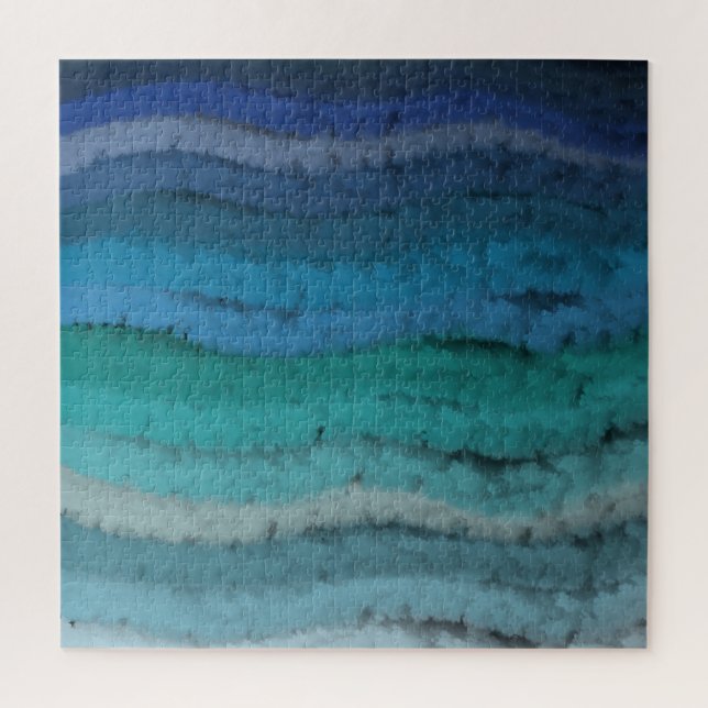 Puzzle Plage Côtière Vagues salées sur Noir (Vertical)