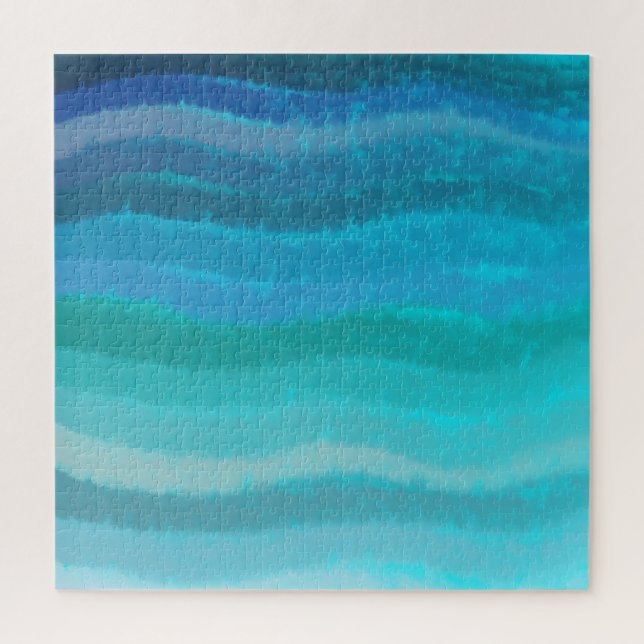 Puzzle Plage Côtière Vagues Salées Sur Turquoise (Vertical)