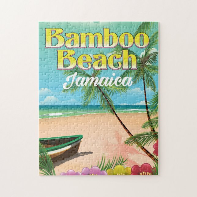 Puzzle Plage de Bamboo Jamaïque (Vertical)