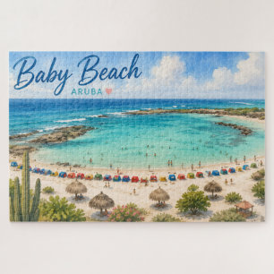 Puzzle Plage de bébé Aruba Voyage souvenir des Caraïbes