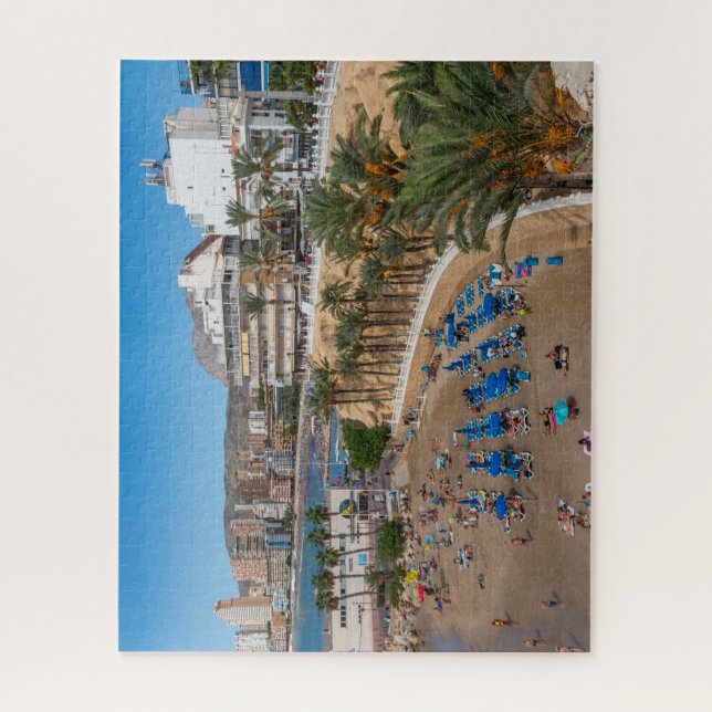 Puzzle Plage de Del Malpas, Benidorm, Costa Blanca, Espag (Vertical)
