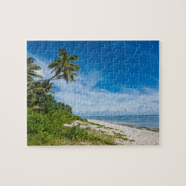 Puzzle Plage de Kolovai bordée de palmiers (Horizontal)