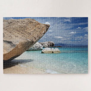 Puzzle Plage de la mer Méditerranée avec de grandes