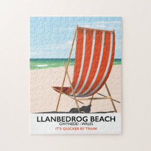 Puzzle Plage de Llanbedrog, affiche de bord de mer Gwyned