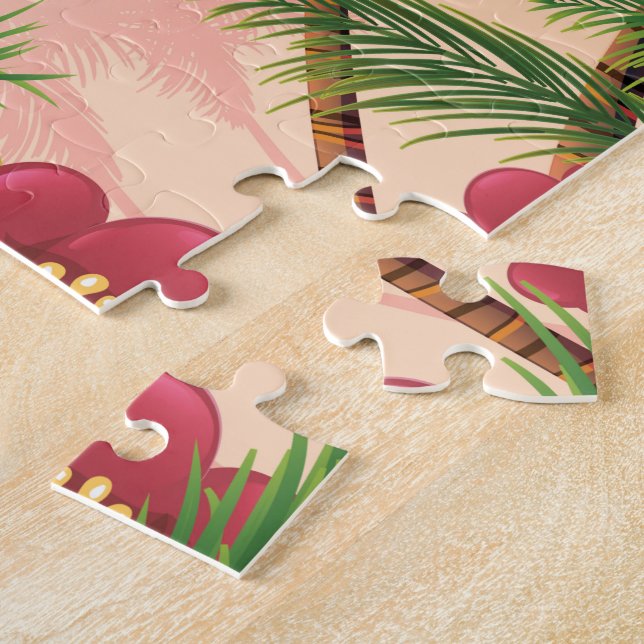 Puzzle Plage de Mazatlan Mexique Affiche de voyage de pla (Côté)