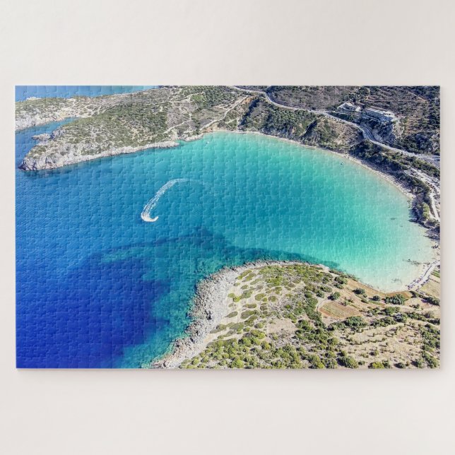 Puzzle Plage de Voulisma, Agios Nikolaos, Grèce (Horizontal)
