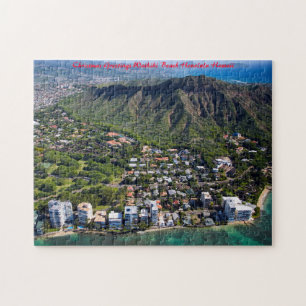 Puzzle Plage de Waikiki Hawaii Honolulu. Vœu de Noël