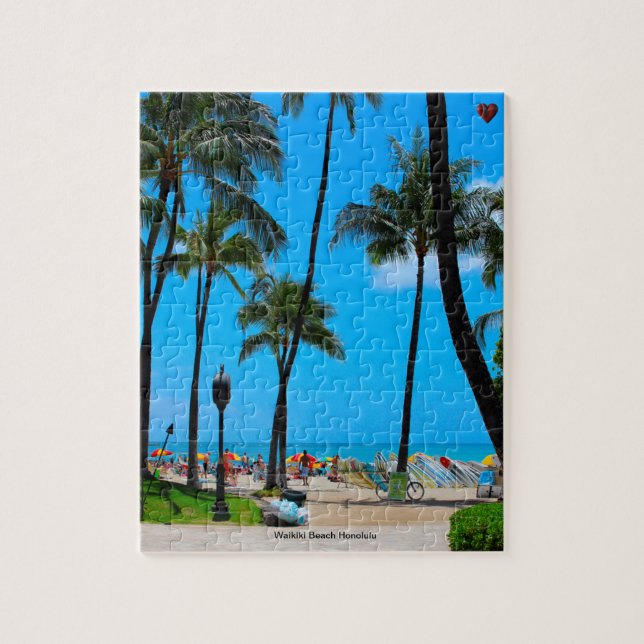 Puzzle Plage de Waikiki Honolulu (Vertical)