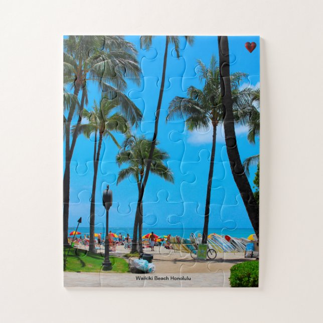 Puzzle Plage de Waikiki Honolulu (Vertical)