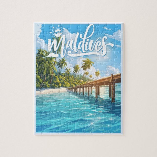 Puzzle Plage des Maldives (Vertical)