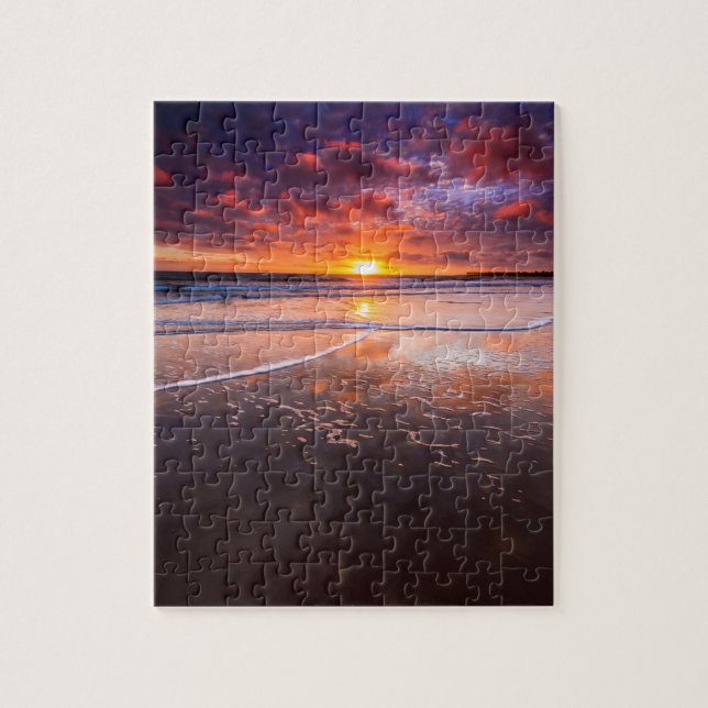 Puzzle Plage D'État De Ventura Au Coucher Du Soleil (Vertical)