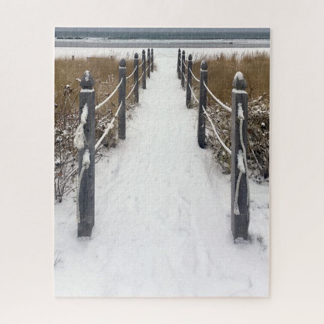 Puzzle plage du vieux verger promenade d'hiver (Vertical)