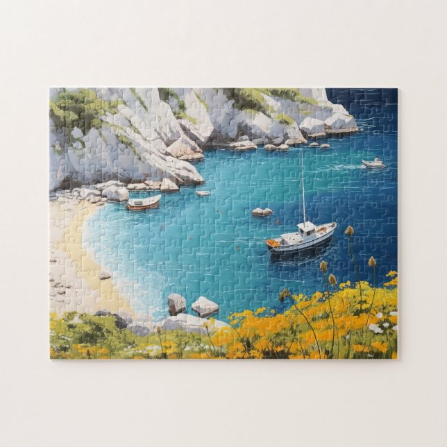 Puzzle Plage en Grèce (Horizontal)