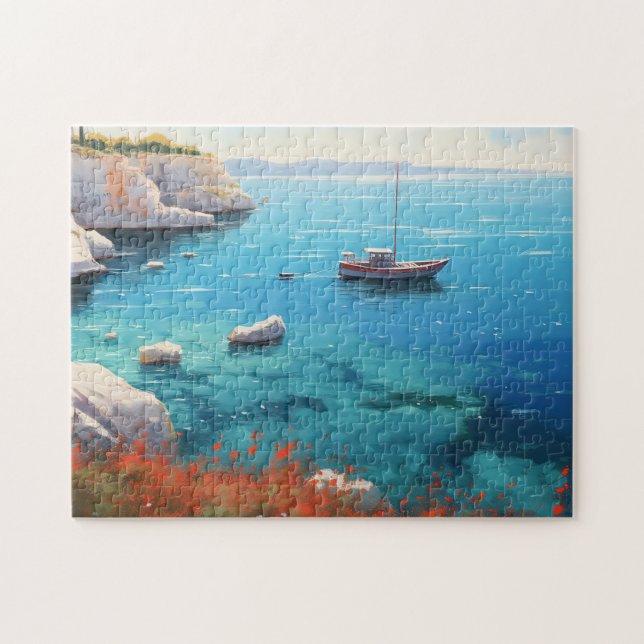 Puzzle Plage en Grèce (Horizontal)