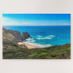 Puzzle Plage Océanique Eau Turquoise Peinture Portugal
