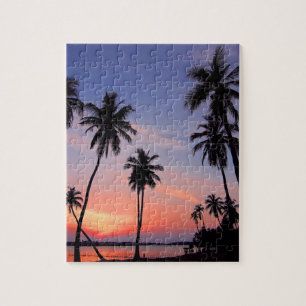 Puzzle Plage Palmiers tropicaux Vacances Voyage