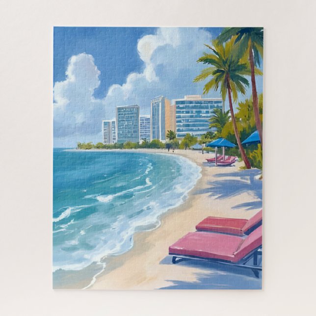 Puzzle Plage Sud de Miami Floride (Vertical)
