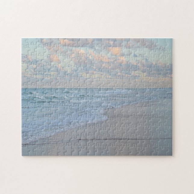 Puzzle Plage Sunrise Eau Calme Art Artistique Dur 11 x 14 (Horizontal)