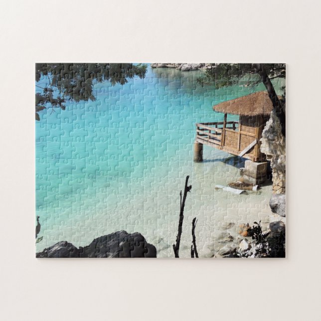 Puzzle Plage tropicale aux Bahamas. (Horizontal)