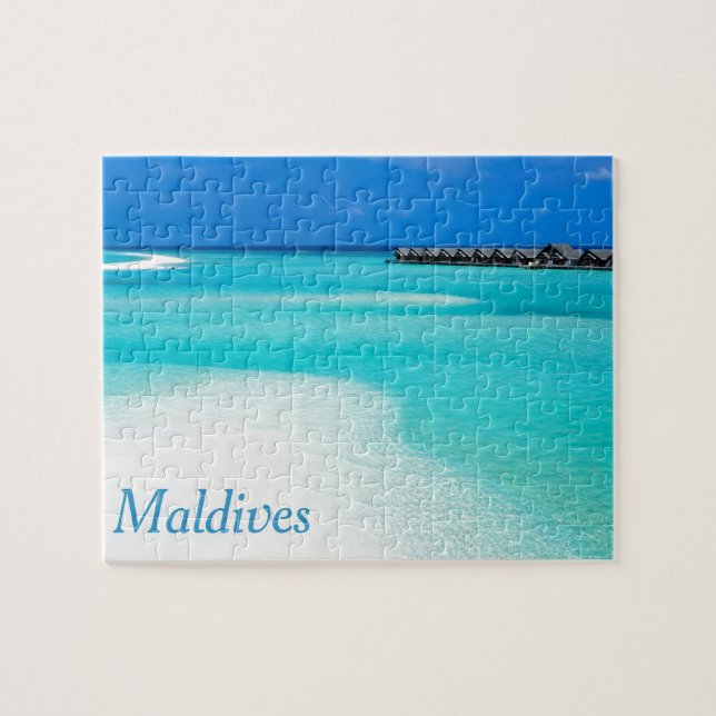 Puzzle Plage tropicale aux Maldives (Horizontal)