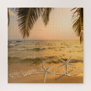 Puzzle Plage tropicale Palm Sunset Seastars