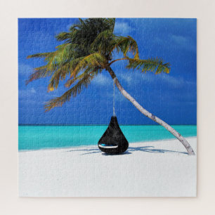 Puzzle Plage tropicale palmier détente