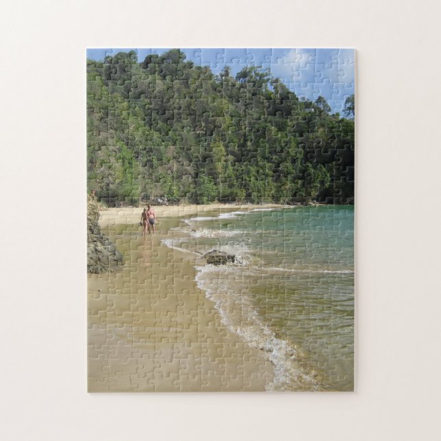 Puzzle Plage tropicale Trinité-et-Tobago. (Vertical)