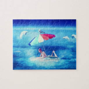 Puzzle Plage tropicale Vacances d'été pour filles aquarel