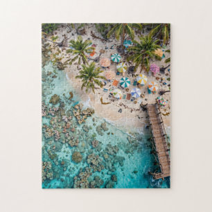 Puzzle Plage tropicale vue aérienne
