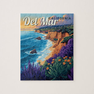 Puzzle Plage Vintage Del Mar California - San Diego