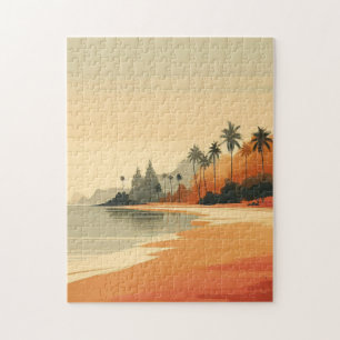 Puzzle Plage vintage/rétro/tropicale
