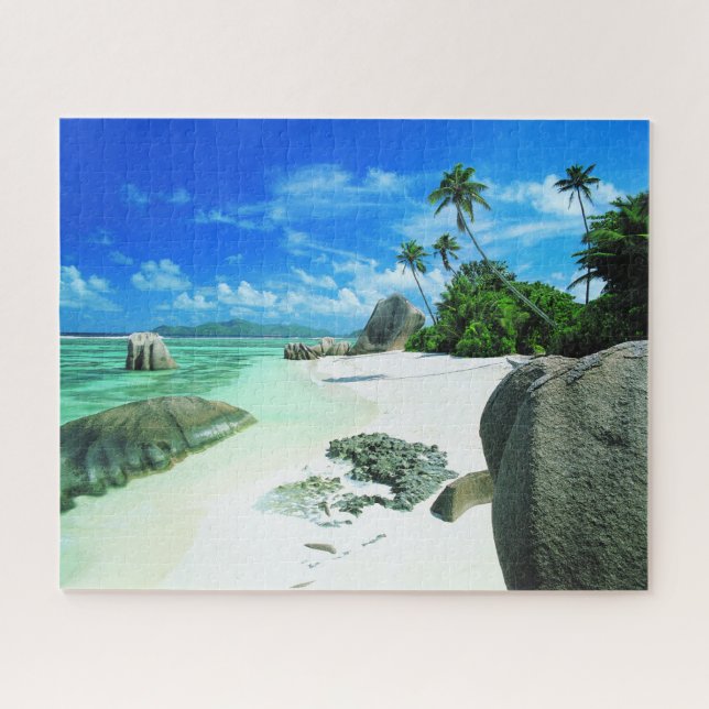 Puzzle Plages tropicales | L'île de La Digue (Horizontal)