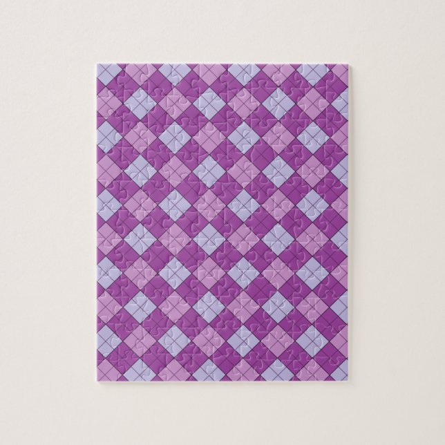 Puzzle Plaid violet (Vertical)
