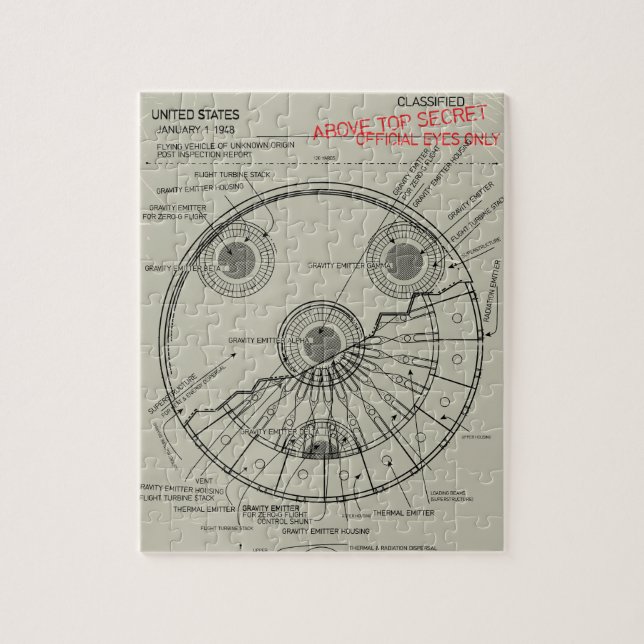 Puzzle Plan de l'OVNI (Vertical)