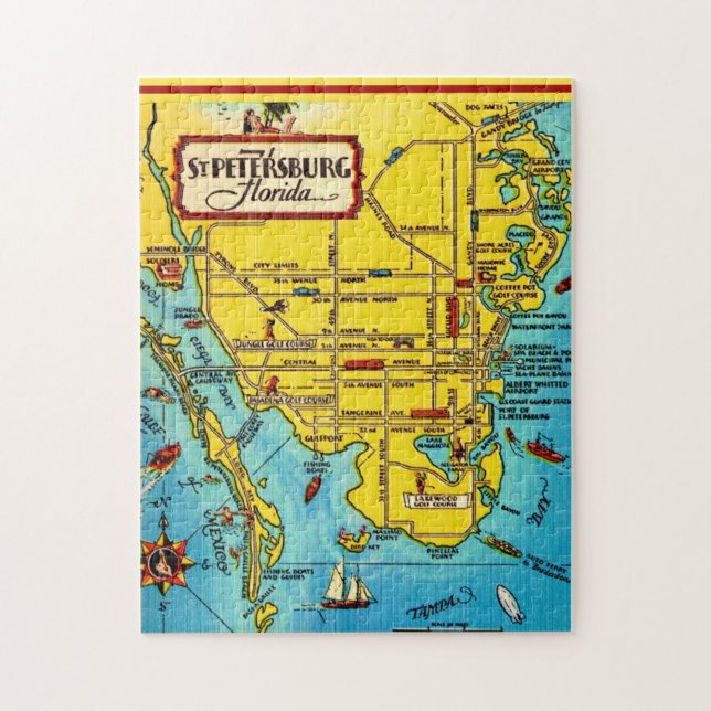 Puzzle Plan de St. Petersburg 11x14 (Vertical)
