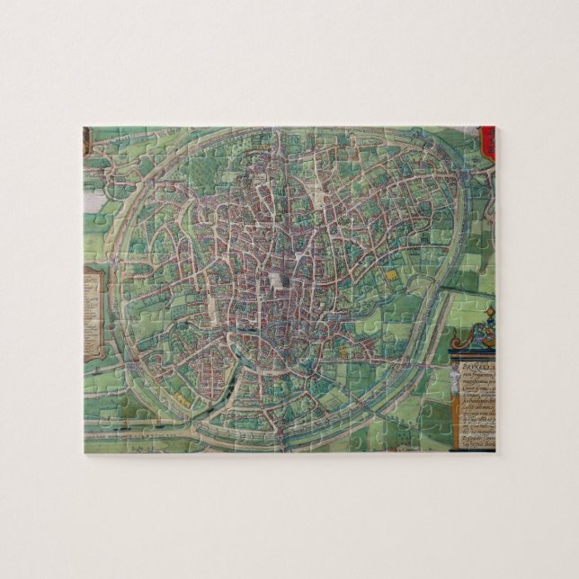Puzzle Plan de ville de Bruxelles, de 'Terra de Civitates (Horizontal)