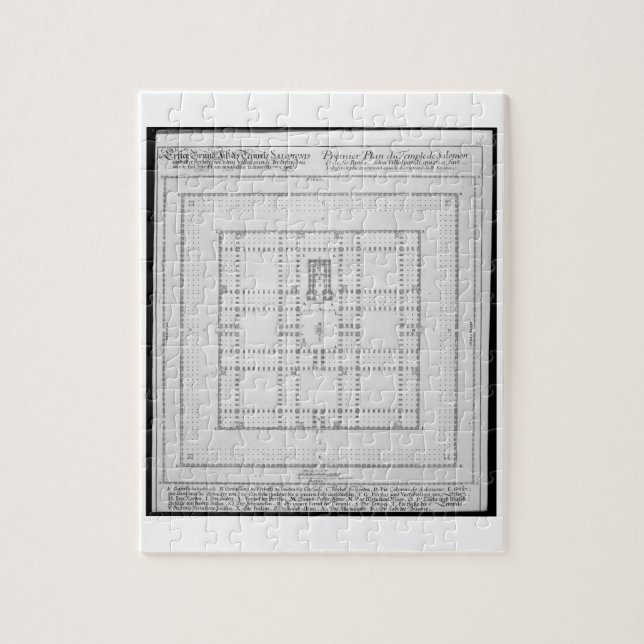 Puzzle Plan du temple de Solomon, Jérusalem, de 'en (Vertical)