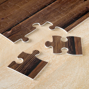 Puzzle Planches en bois foncées